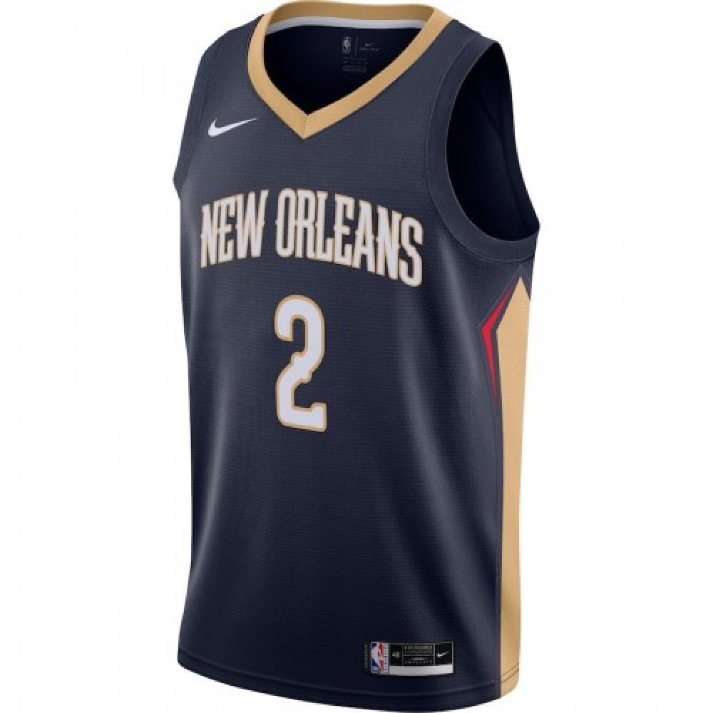 Men's New Orleans Pelicans Lonzo Ball #2 Navy 2020/21 Swingman Jersey - Icon Edition-Pro Kit Vault | Brand New 26/27 Sports Jerseys
